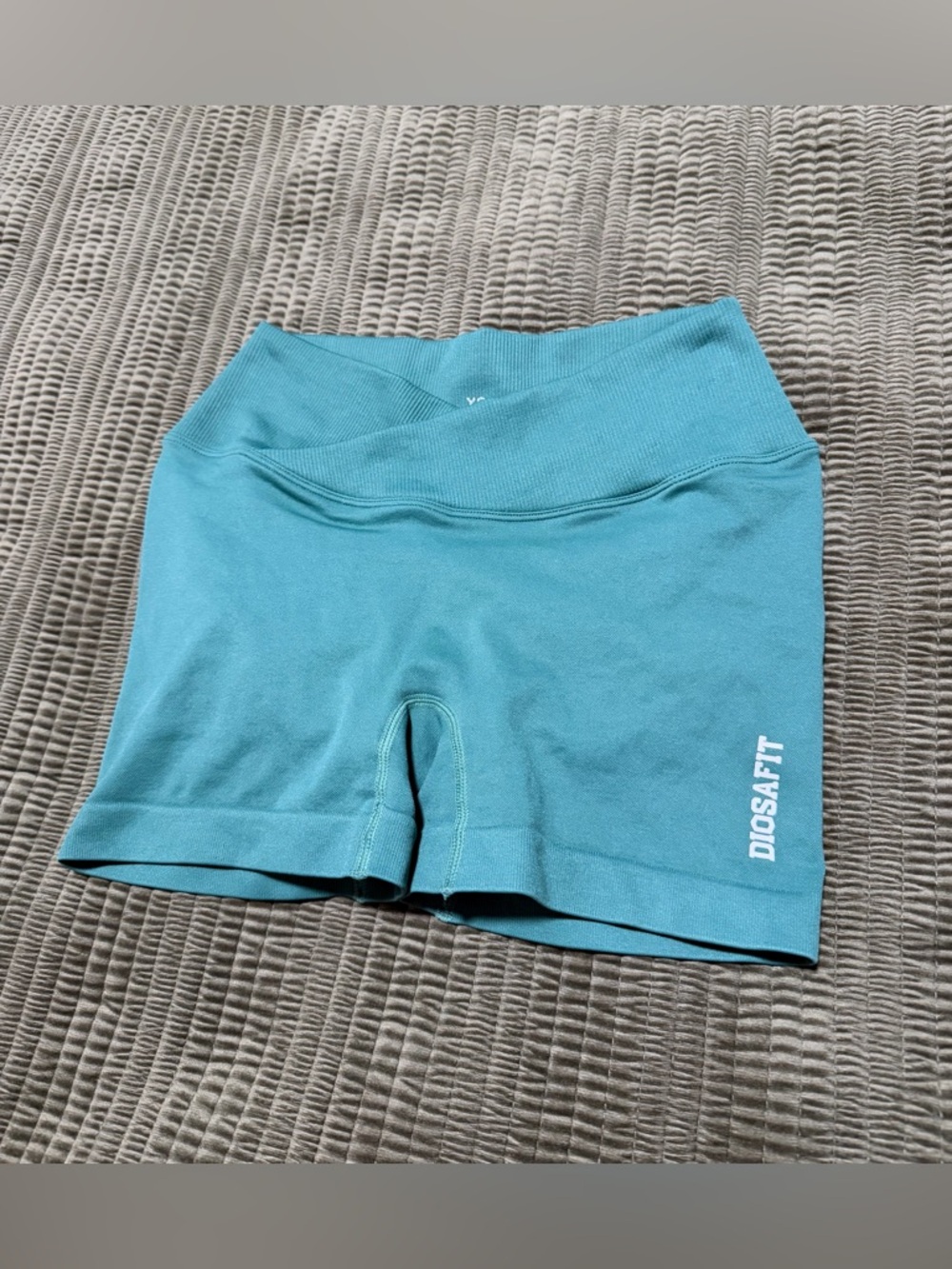 DiosaFit Teal High-Rise Bike Shorts